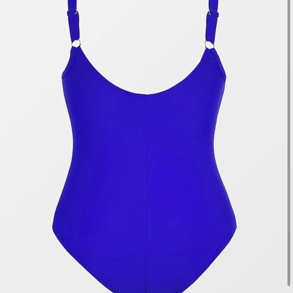 CUPSHE One Piece Swimsuit V Neck Mesh Sheer Tummy Control Bathing Suit Size 2X - Picture 4 of 5